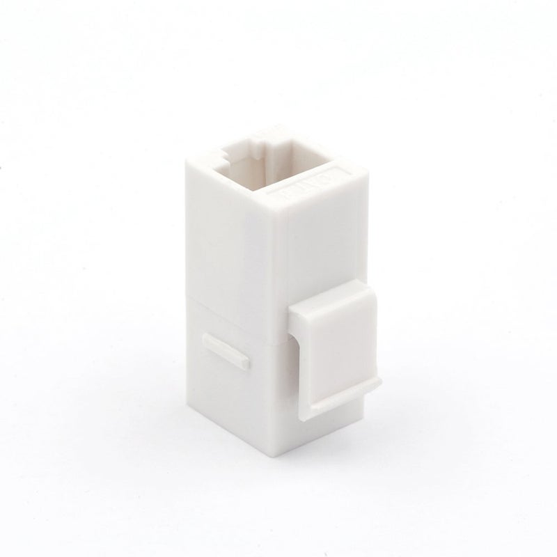 TENINYU 10-Pack CAT6 RJ45 Keystone Jack Female Coupler Insert Snap-in Connector Socket Adapter Port for Wall Plate Outlet Panel - White - Image 3